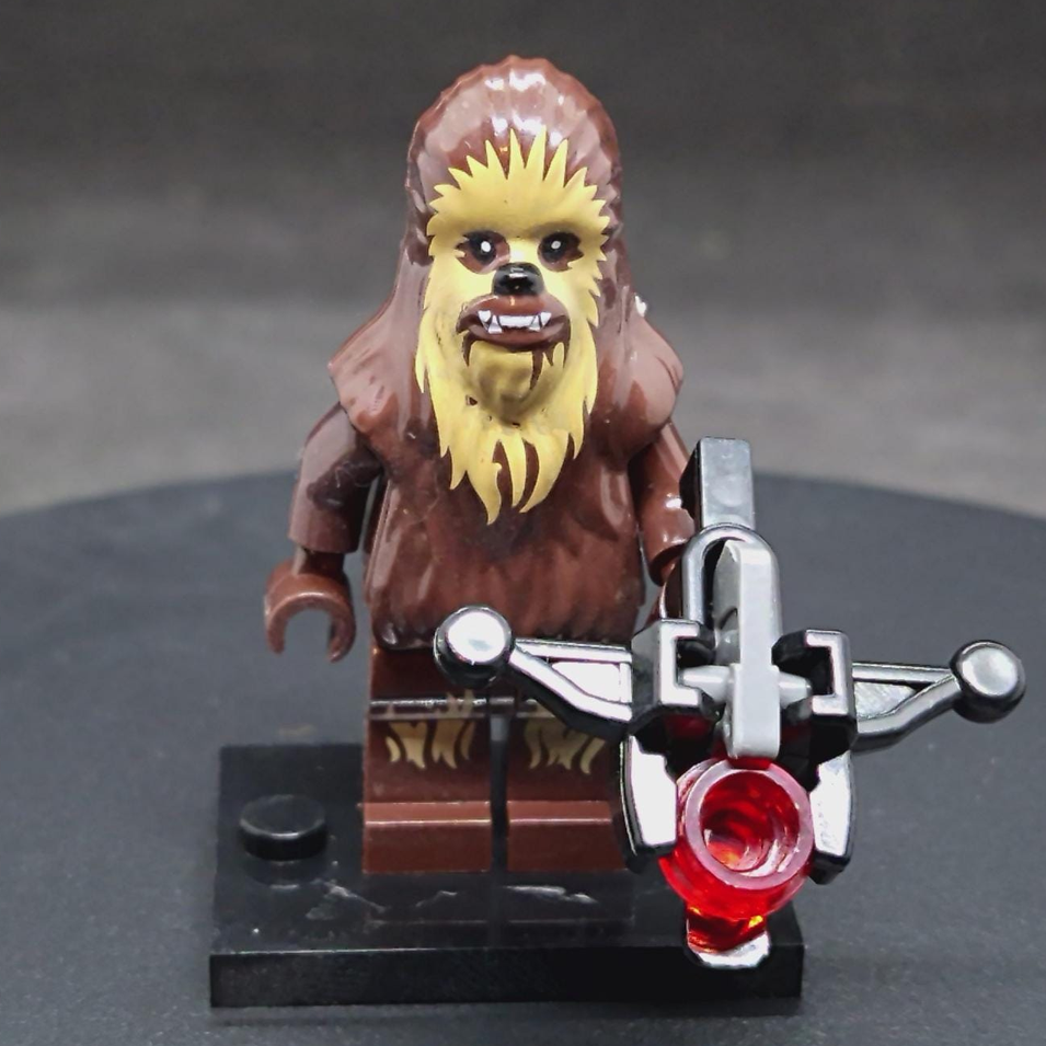 Custom-Compatible Brown Wookiee Warrior Minifigure – Brick Building Fit