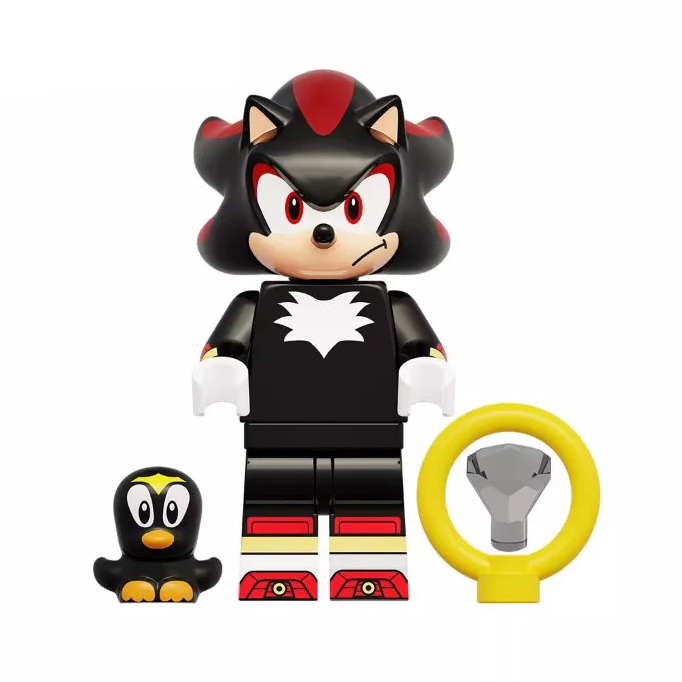 Bargain Brix Black Chaos Rival Blue Speed Runner Figurine Set