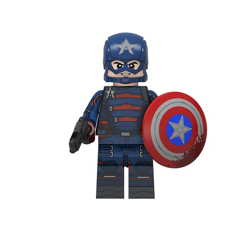 Bargain Brix Patriot Shield Villain Airborne Recon Guardian And Winter Ops Shadow Agent Figurines