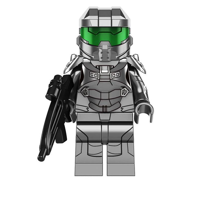 Silver Tactical Space Armor Soldier Figurine