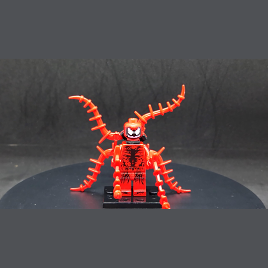 Custom-Compatible Red Symbiote Minifigure – Brick Building Fit