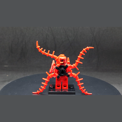 Custom-Compatible Red Symbiote Minifigure – Brick Building Fit