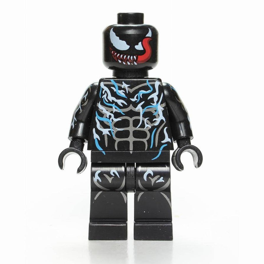 Custom-Compatible Black Symbiote Minifigure – Brick Building Fit