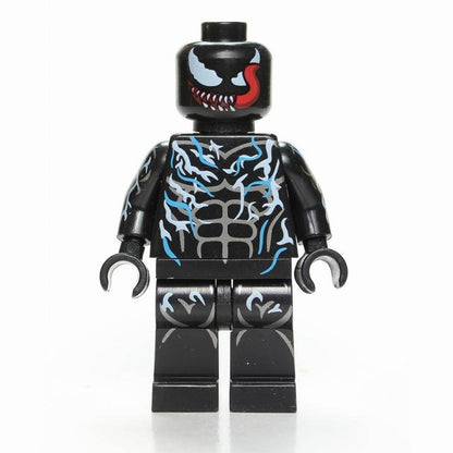 Custom-Compatible Black Symbiote Minifigure – Brick Building Fit