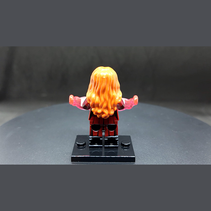 Custom-Compatible Red Sorceress Minifigure – Brick Building Fit