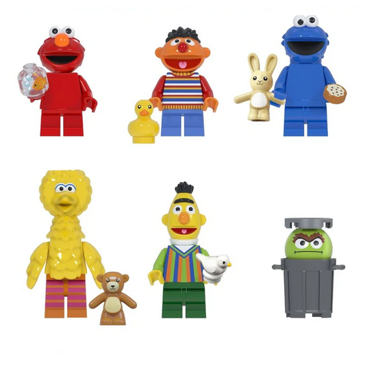Custom-Compatible Friendly Character Minifigure Set – Brick Building Fit