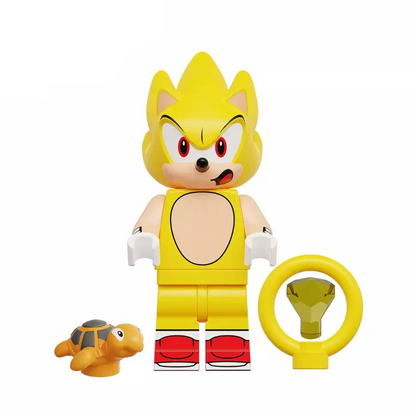 Custom-Compatible Blue Speed Hero Minifigure Set – Brick Building Fit