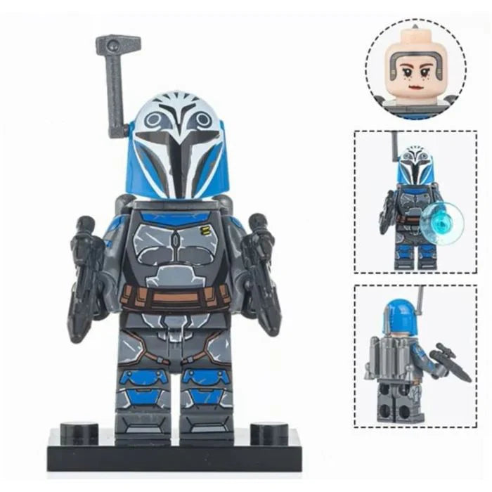Custom-Compatible Mandalorian Warrior Minifigure – Brick Building Fit