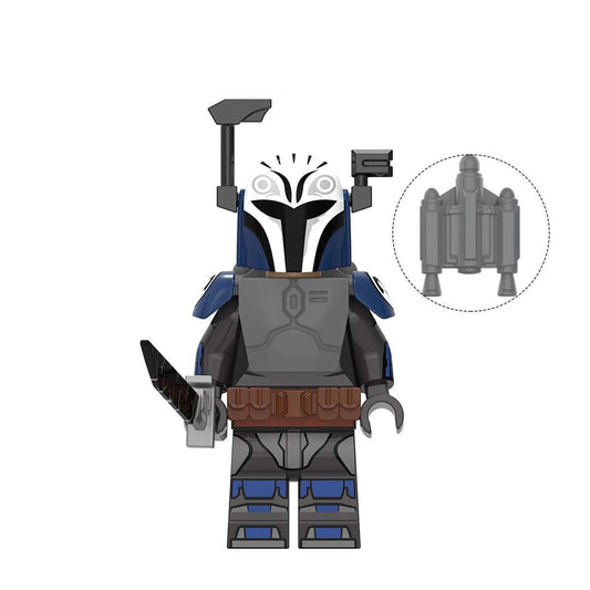 Custom-Compatible Mandalorian Warrior Minifigure – Brick Building Fit