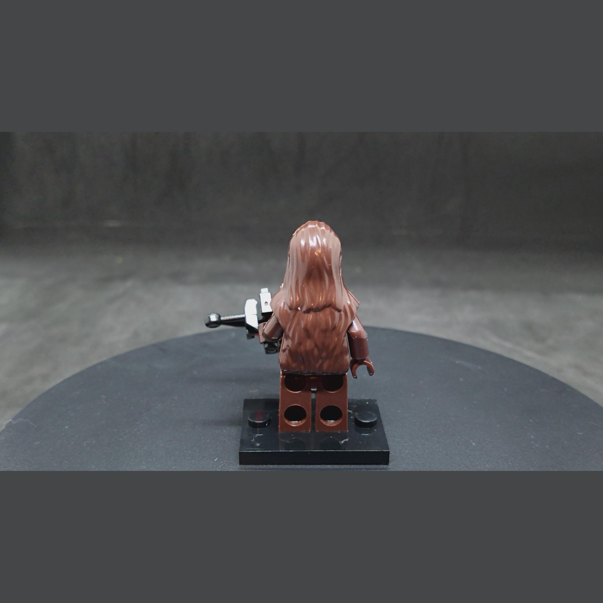 Custom-Compatible Brown Wookiee Warrior Minifigure – Brick Building Fit