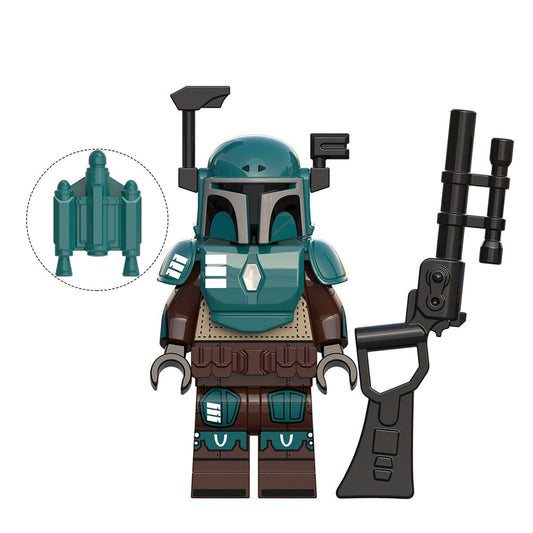 Custom-Compatible Mandalorian Warrior Minifigure – Brick Building Fit
