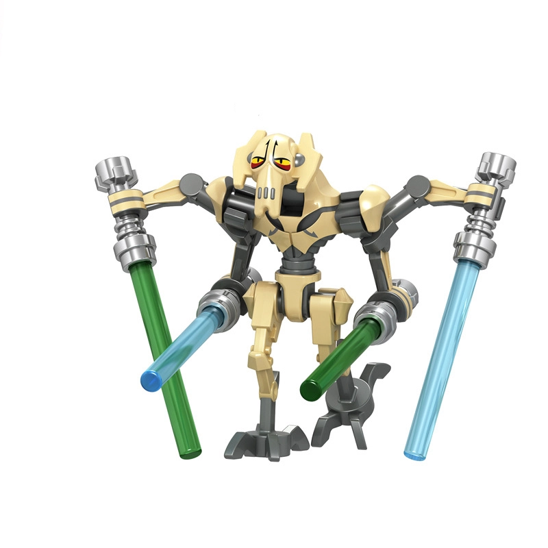 Custom-Compatible Four-Armed Cyborg Minifigure – Brick Building Fit