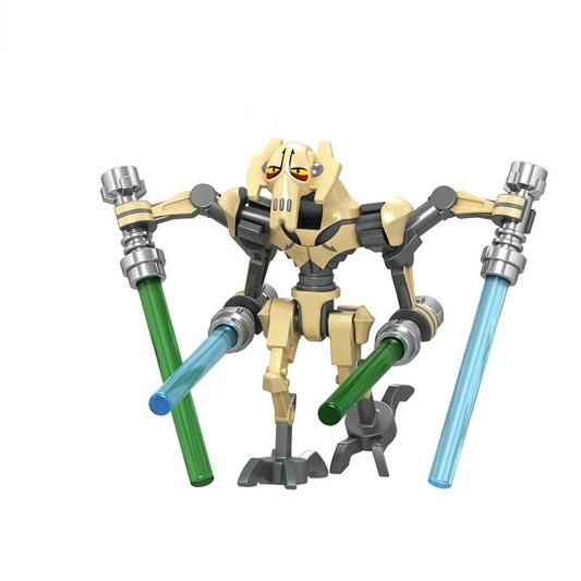 Custom-Compatible Four-Armed Cyborg Minifigure – Brick Building Fit