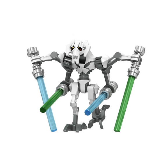 Custom-Compatible Four-Armed Cyborg Minifigure – Brick Building Fit