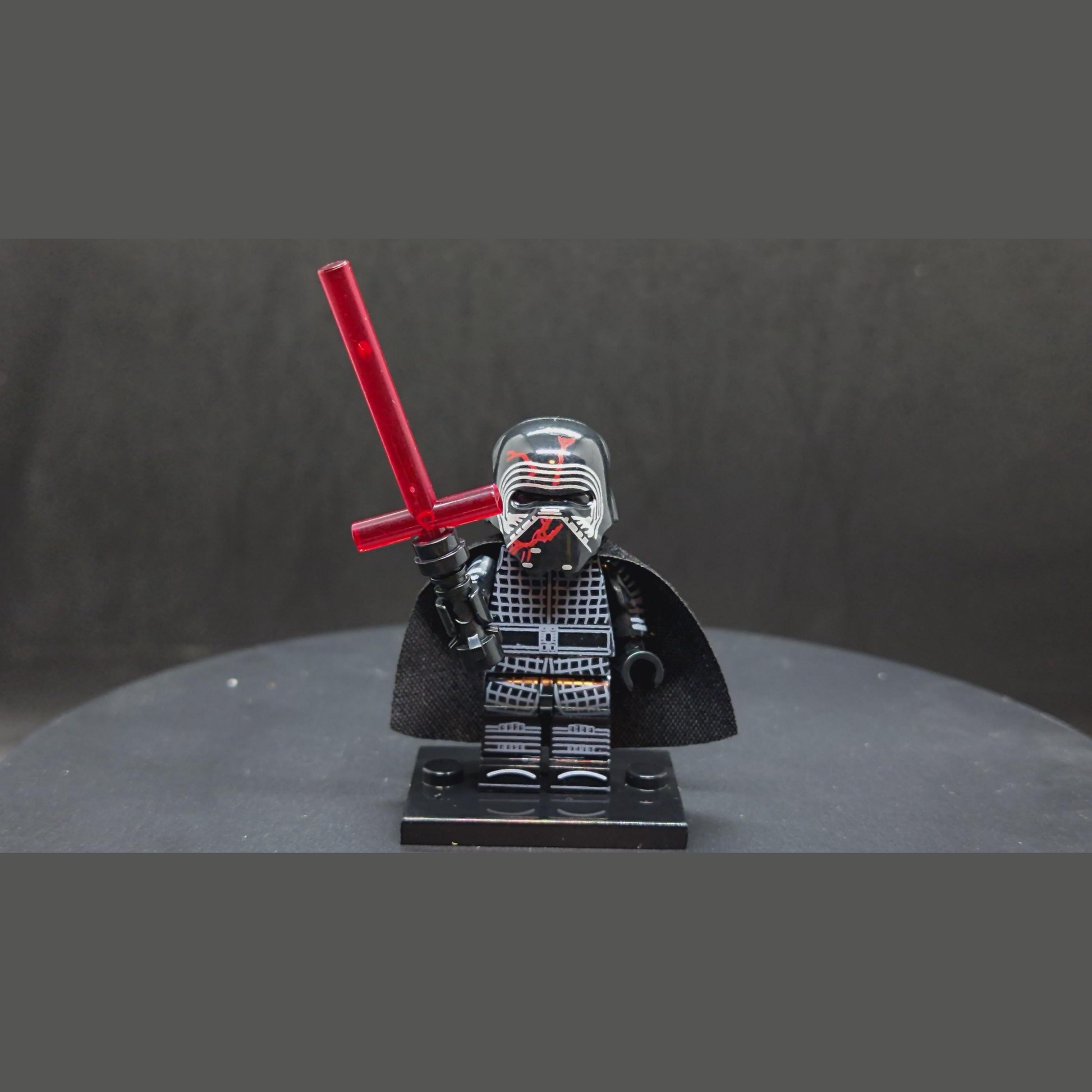 Custom-Compatible Dark Warrior Minifigure – Brick Building Fit