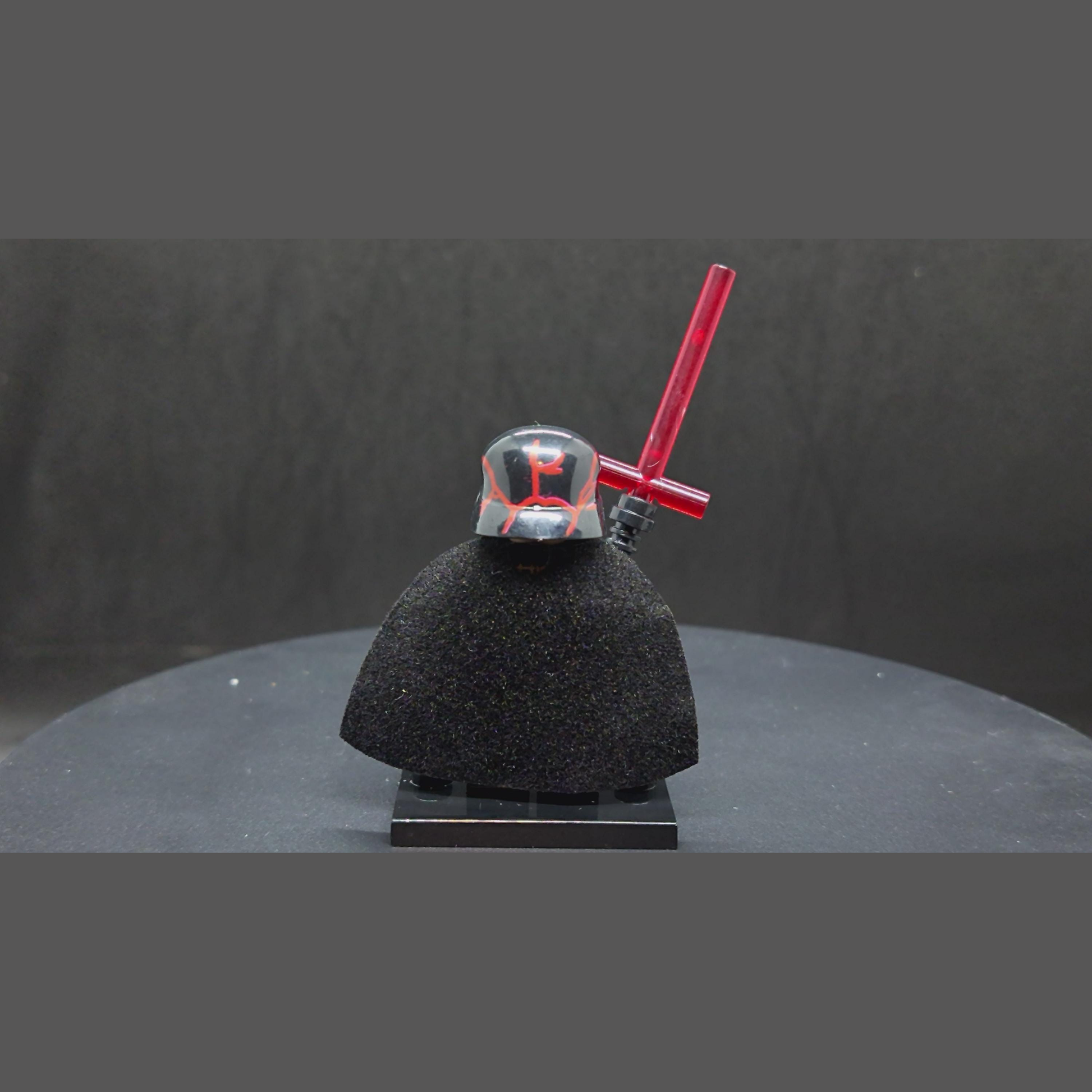 Custom-Compatible Dark Warrior Minifigure – Brick Building Fit