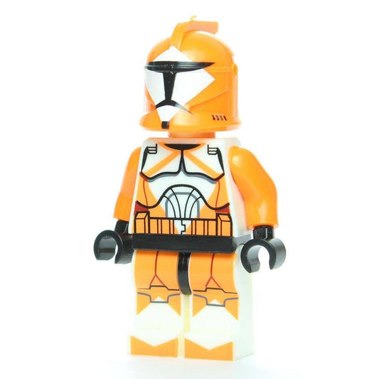 Custom-Compatible Orange Demolition Trooper Minifigure – Brick Building Fit