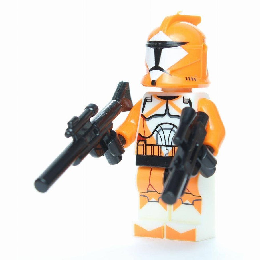 Custom-Compatible Orange Demolition Trooper Minifigure – Brick Building Fit