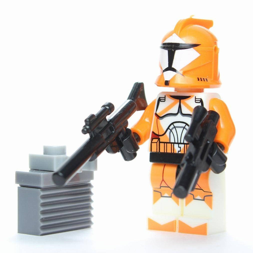 Custom-Compatible Orange Demolition Trooper Minifigure – Brick Building Fit