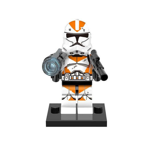 Custom-Compatible Orange Clone Trooper Minifigure – Brick Building Fit