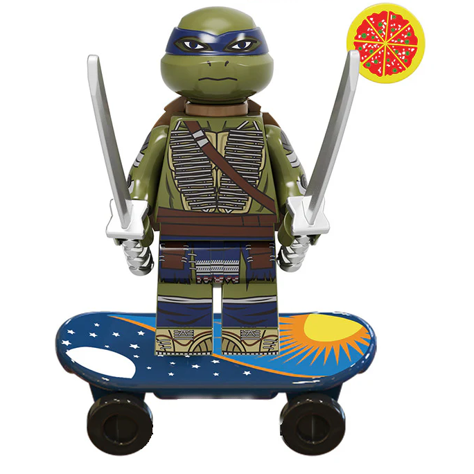 Custom-Compatible Hero Turtle Minifigure Set – Brick Building Fit