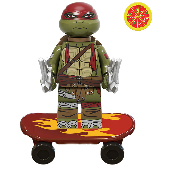 Custom-Compatible Hero Turtle Minifigure Set – Brick Building Fit