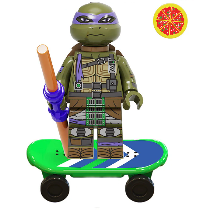 Custom-Compatible Hero Turtle Minifigure Set – Brick Building Fit