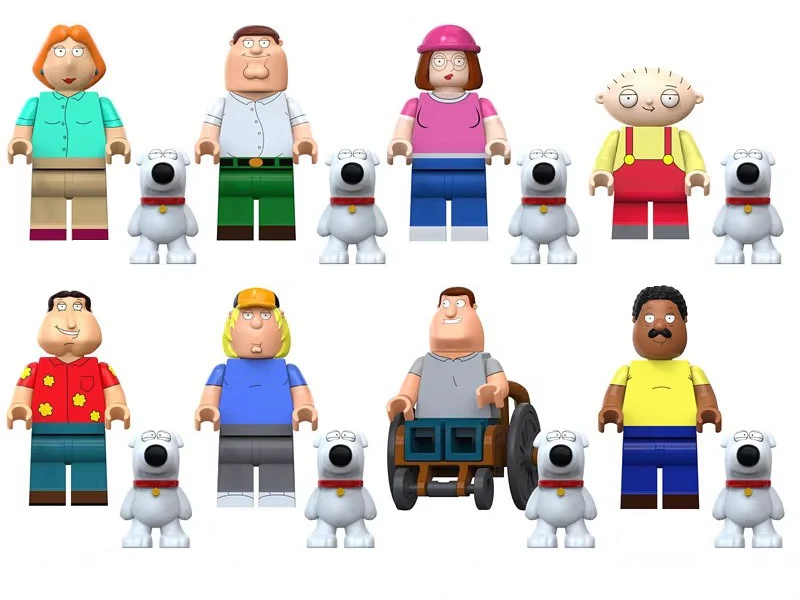 Bargain Brix Action Figures Animated Comedy Family Figurine Set