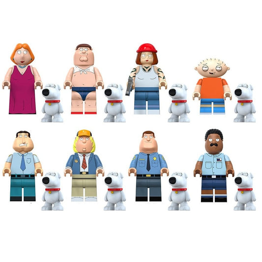 Bargain Brix Action Figures Animated Comedy Family Variety Figurine Set
