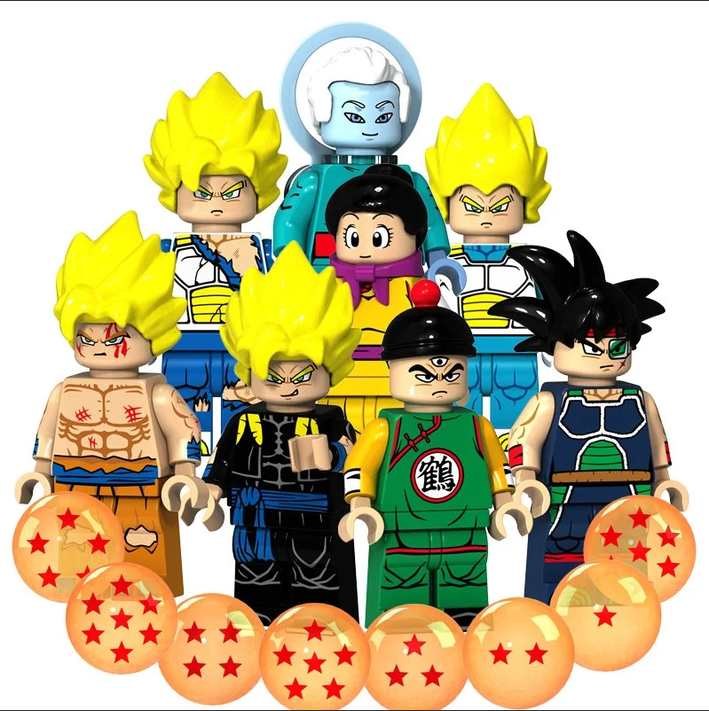 Bargain Brix Action Figures Anime Power Warrior Figurine Set - Energy Fighter Collection