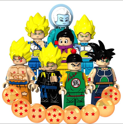 Bargain Brix Action Figures Anime Power Warrior Figurine Set - Energy Fighter Collection