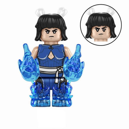Bargain Brix Action Figures Azure Phoenix Fighter World Martial Arts Fighter Figurine Set – Tournament Battle Collection