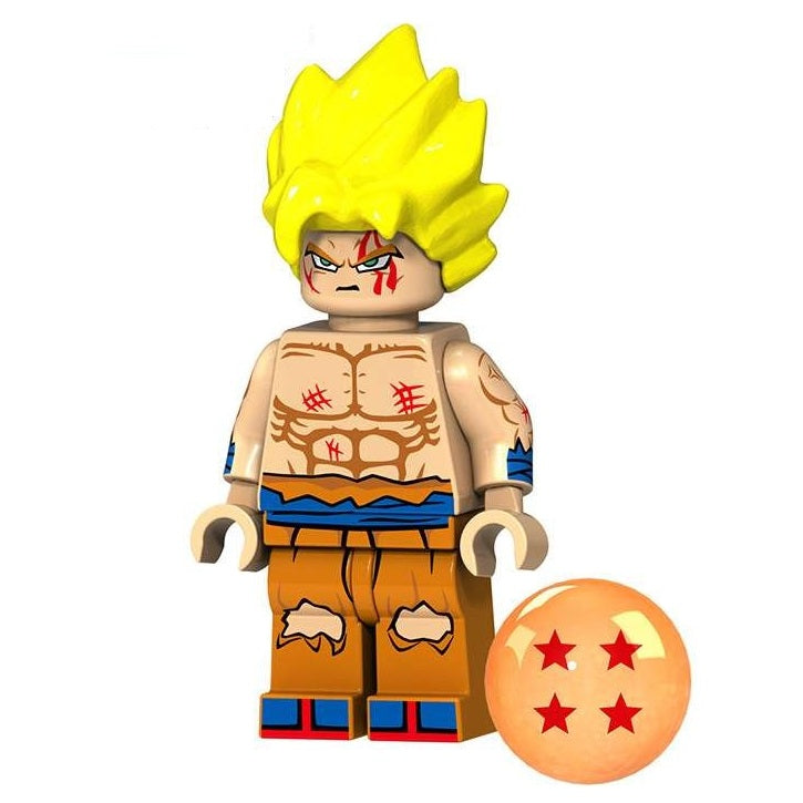 Bargain Brix Action Figures Battle-Worn Energy Champion Anime Power Warrior Figurine Set - Energy Fighter Collection
