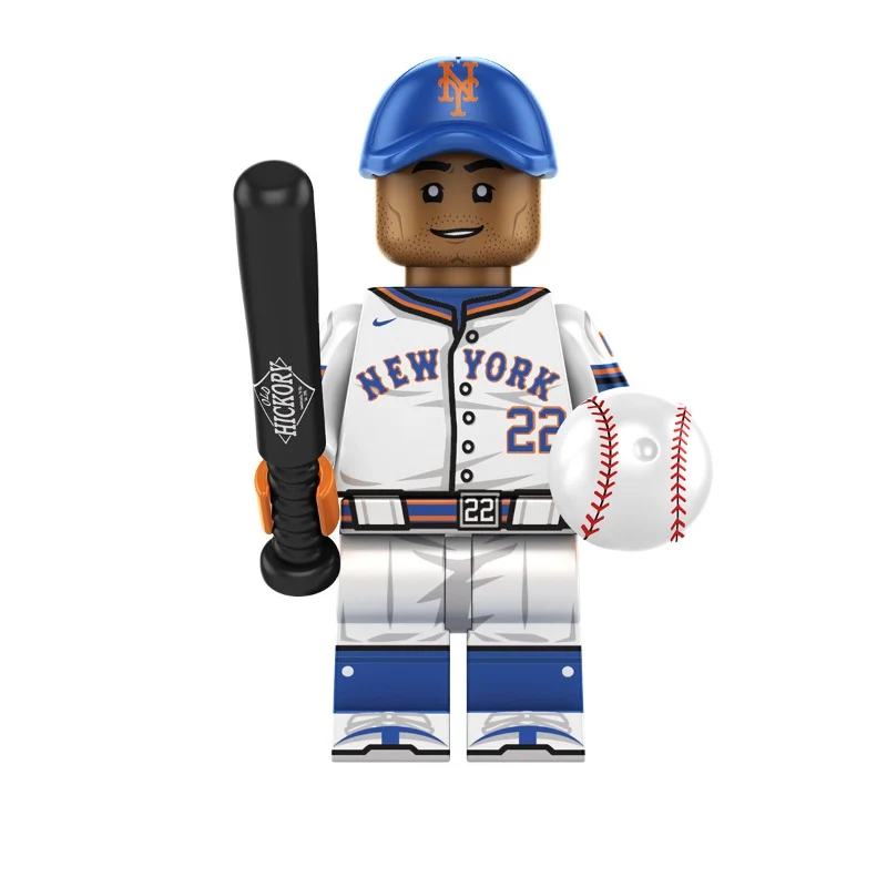 Bargain Brix Action Figures Big City Power Hitter Pro Baseball Superstar Figurine Set – All-Star Player Collection
