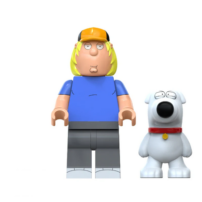 Bargain Brix Action Figures Blonde Teen Brother Animated Comedy Family Figurine Set
