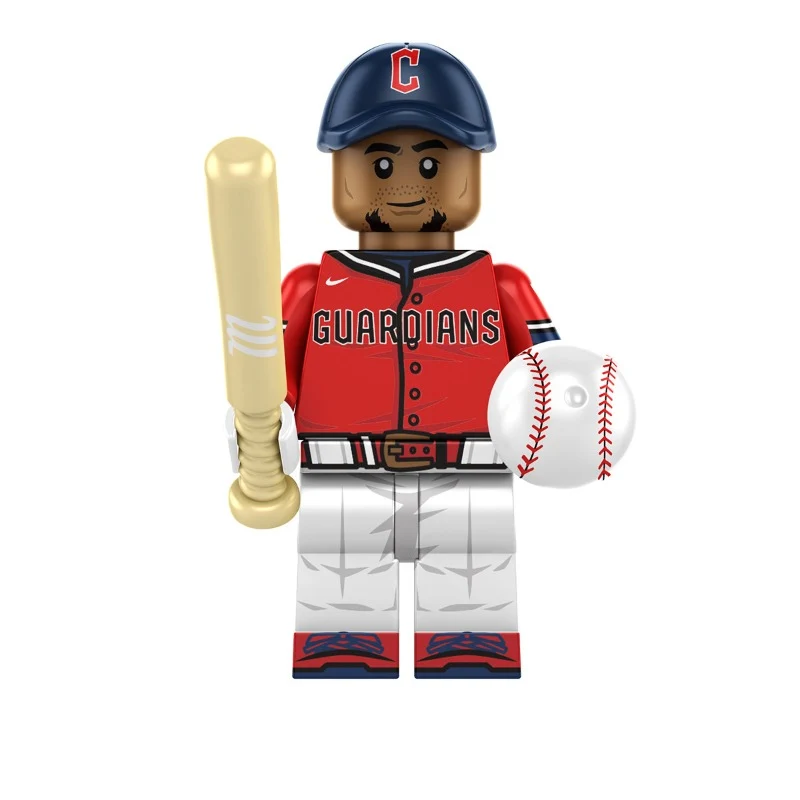 Bargain Brix Action Figures Cleveland Power Infielder Pro Baseball Superstar Figurine Set – All-Star Player Collection