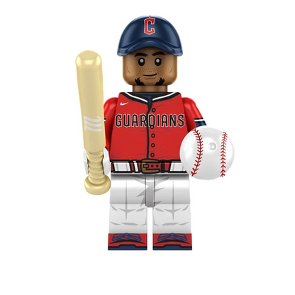 Bargain Brix Action Figures Cleveland Power Infielder Pro Baseball Superstar Figurine Set – All-Star Player Collection