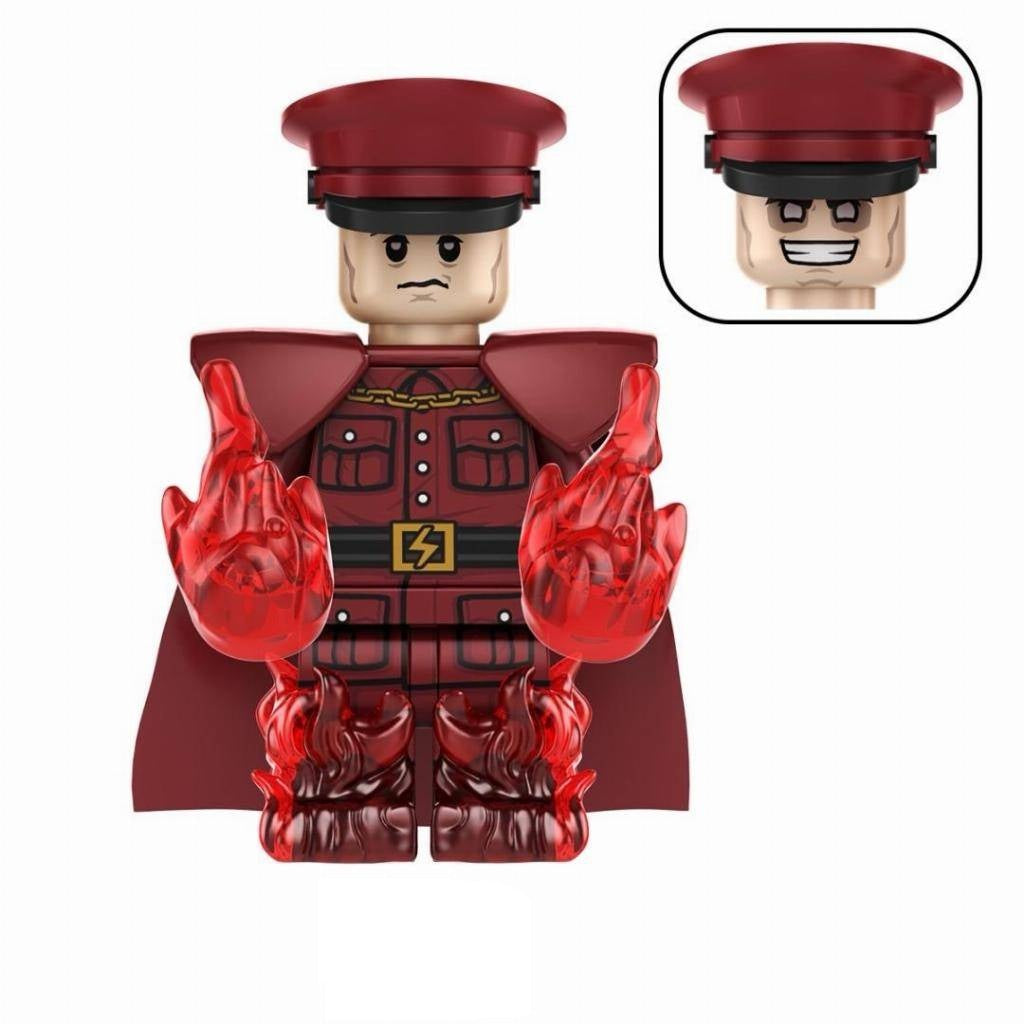 Bargain Brix Action Figures Crimson Command General World Martial Arts Fighter Figurine Set – Tournament Battle Collection