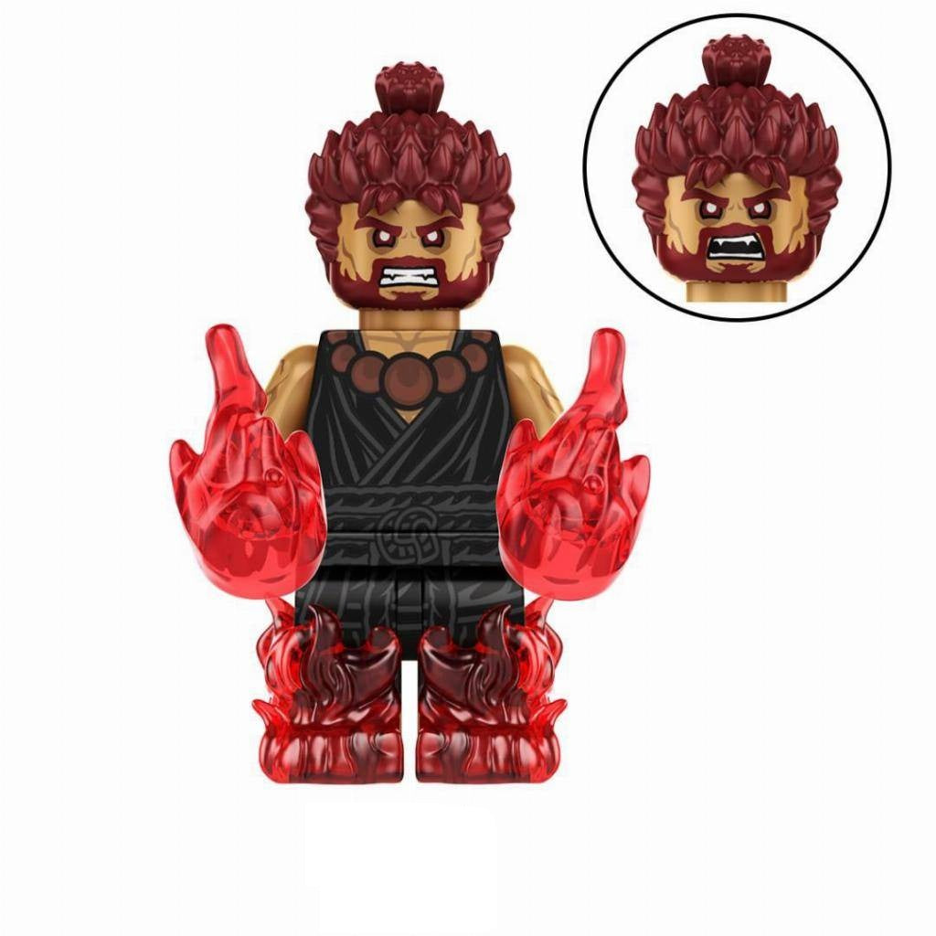 Bargain Brix Action Figures Crimson Demon Master World Martial Arts Fighter Figurine Set – Tournament Battle Collection