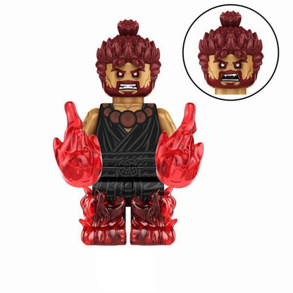 Bargain Brix Action Figures Crimson Demon Master World Martial Arts Fighter Figurine Set – Tournament Battle Collection