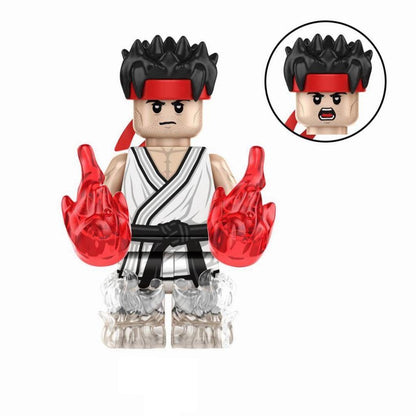 Bargain Brix Action Figures Crimson Headband Warrior World Martial Arts Fighter Figurine Set – Tournament Battle Collection