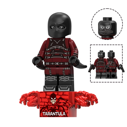 Bargain Brix Action Figures Crimson Shadow Arachnid Web-Slinging Hero & Supervillain Figurine Set – City Battle Collection