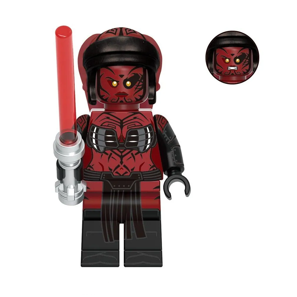 Bargain Brix Action Figures Crimson Shadow Assassin Galactic Saga Warrior Figurine Set – Light & Dark Order Collection