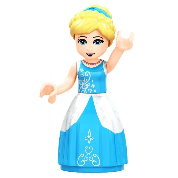 Bargain Brix Action Figures Crystal Slipper Princess Enchanted Fairy Tale Princess Figurine Set – Princess & Mermaid Collection