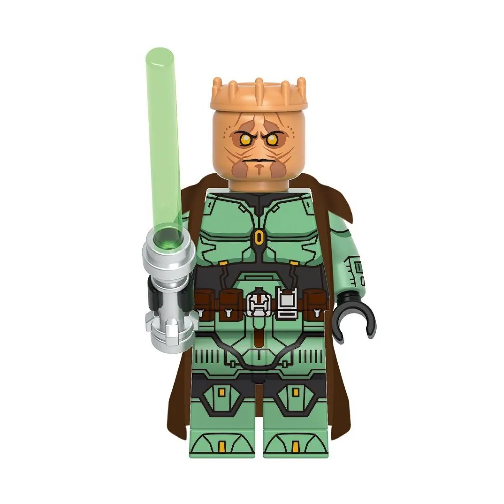 Bargain Brix Action Figures Emerald Crown Knight Galactic Saga Warrior Figurine Set – Light & Dark Order Collection