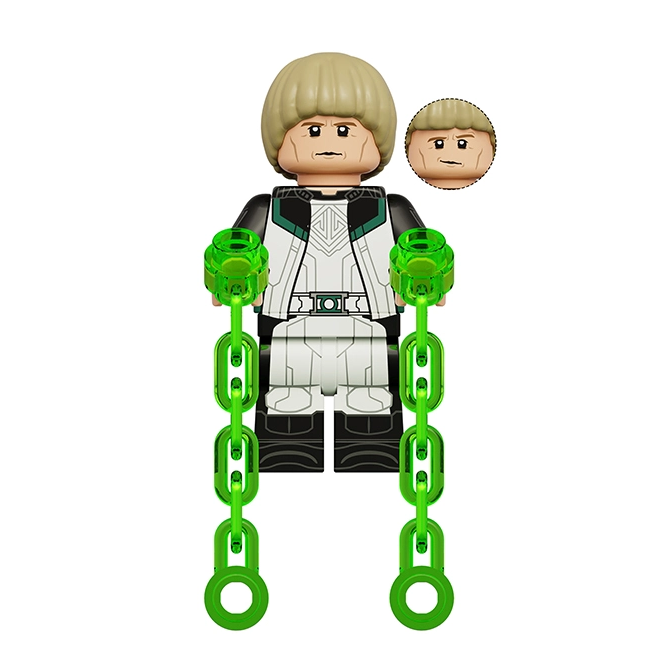 Bargain Brix Action Figures Emerald Energy Knight Galactic Guardian & Superpowered Hero Figurine Set – Cosmic Adventure Collection