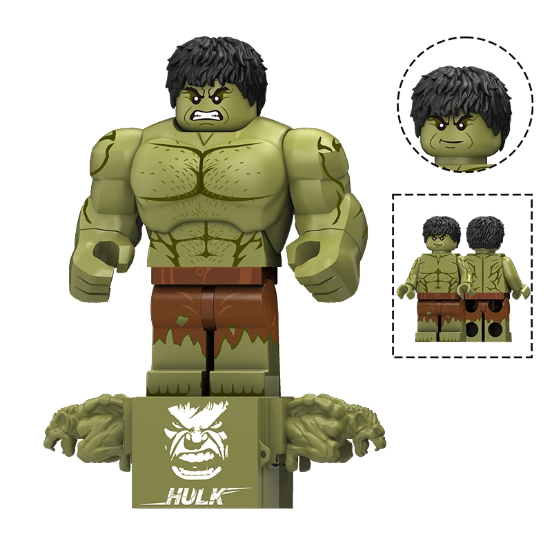 Bargain Brix Action Figures Emerald Titan Web-Slinging Hero & Supervillain Figurine Set – City Battle Collection