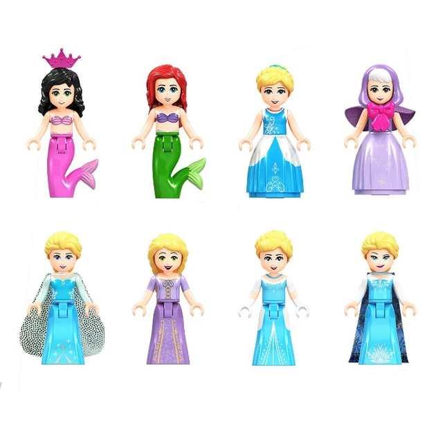 Bargain Brix Action Figures Enchanted Fairy Tale Princess Figurine Set – Princess & Mermaid Collection