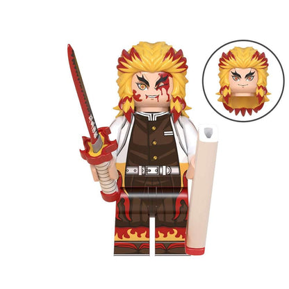 Bargain Brix Action Figures Flame Blade Commander Anime Blade Warriors Figurine Set