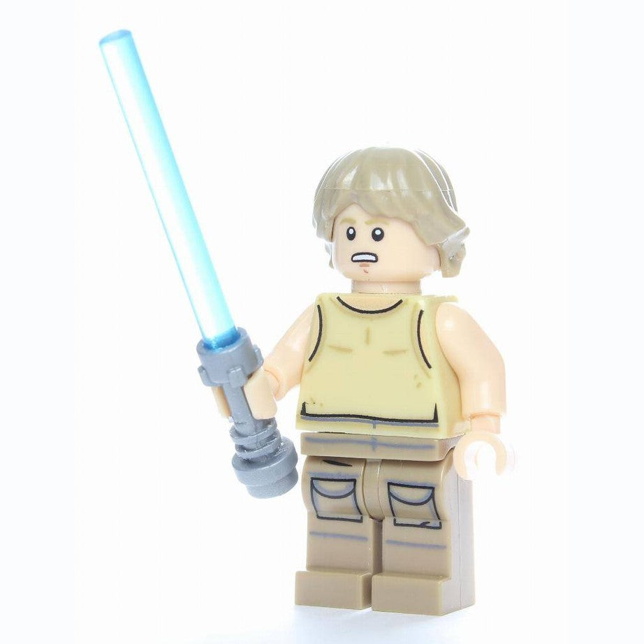 Bargain Brix Action Figures Galactic Farmboy Hero Figurine – Blue Energy Blade Warrior